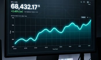Glowing Realtime Neon BTC Chart Mockup